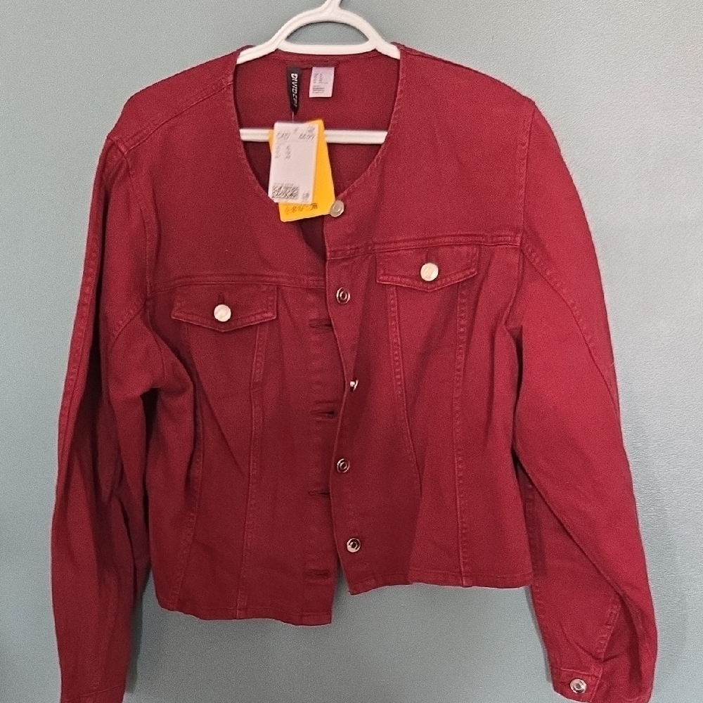 Divided Women's Bold Red Jean Jacket